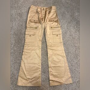 Vintage Cache Gold Utility Cargo Bootcut Pants, Size 4